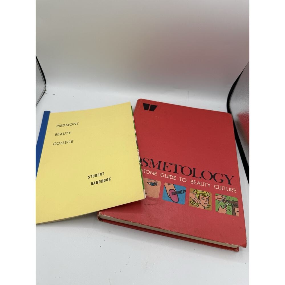 Vintage 1970s Cosmetology Book Set Keystone Guide + Piedmont Beauty College